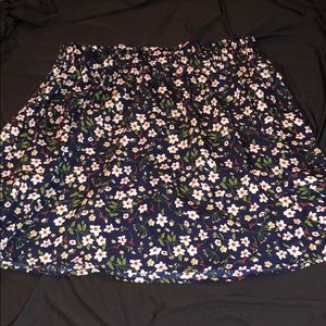 Plus Floral Waist Belted Skirt